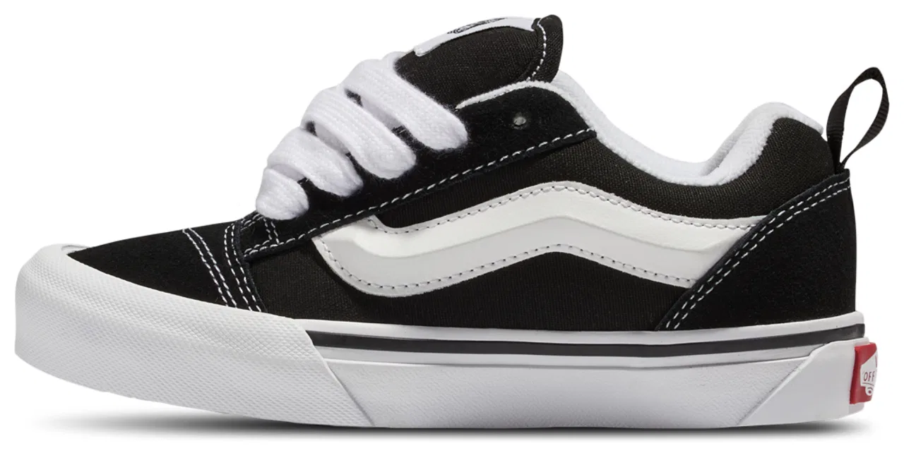 Кеды для мальчиков Knu Skool Vans, цвет Black/True White — фото 2