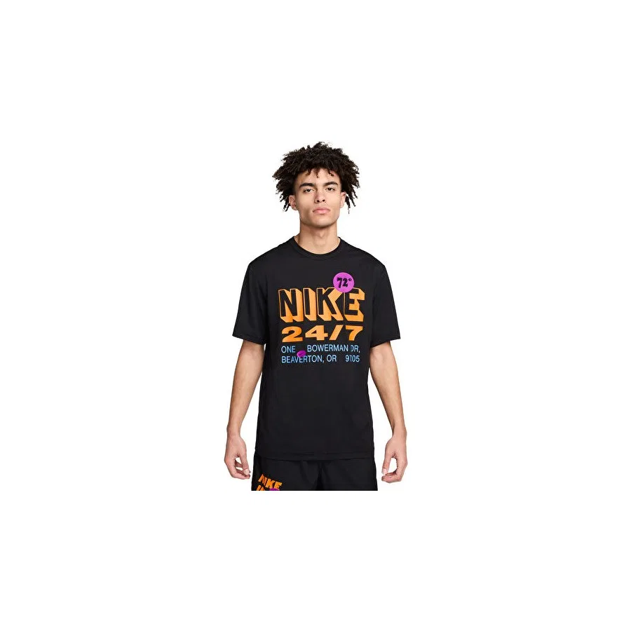 Футболка с коротким рукавом Nike M Nk Df Uv Hyverse Ss Gfx, Черный