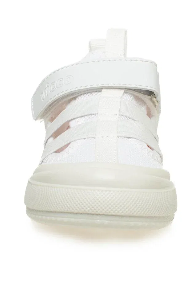 Детские кроссовки для девочек с подсветкой Momo Bebe Vicco, White/White — фото 3