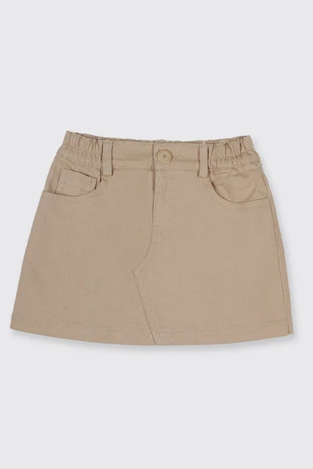 Детская юбка для девочек с пуговицами Panço, Beige