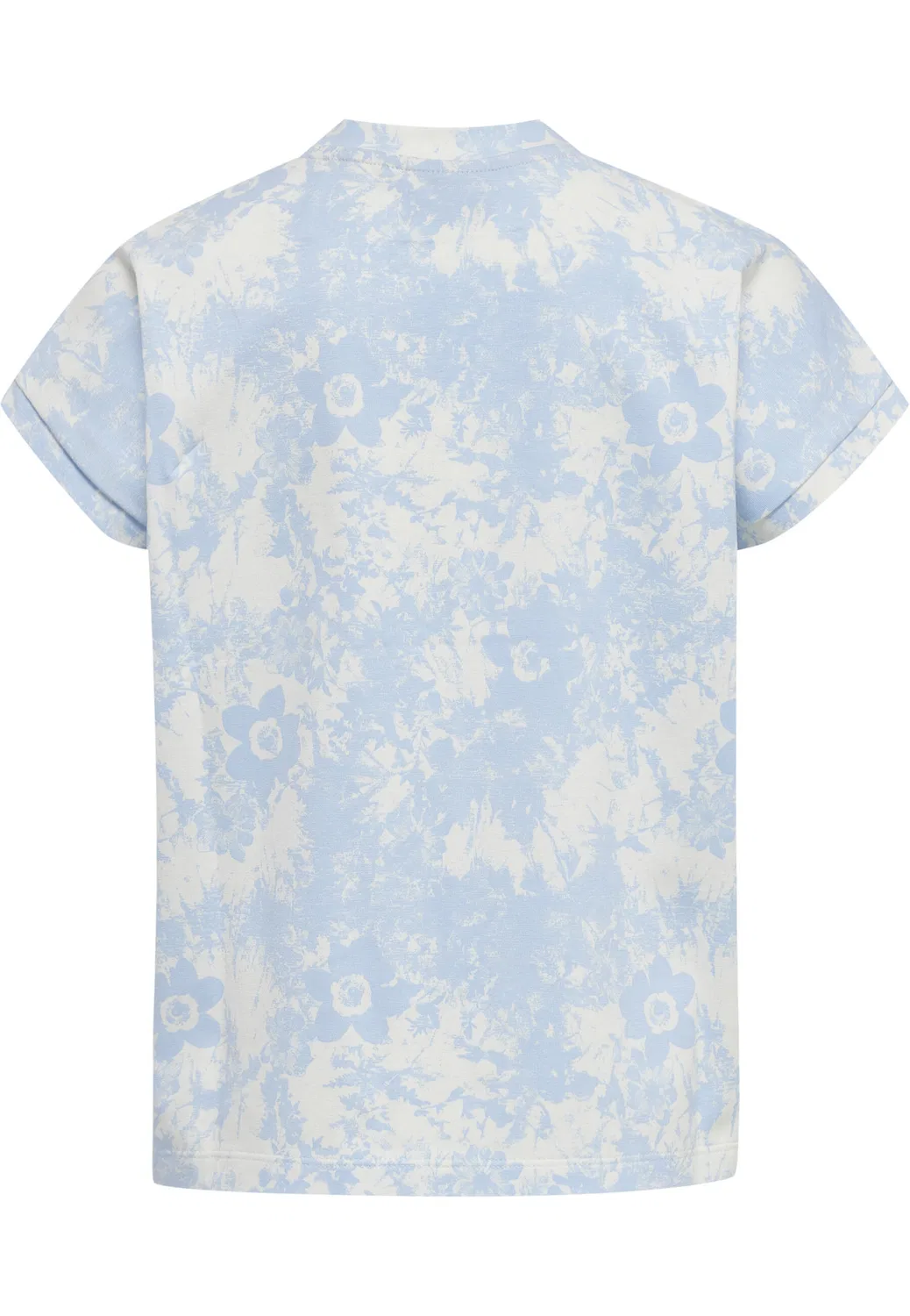 Детская футболка с цветочным принтом Hmlinez Hummel, Blue Hellblau Kornblumenblau — фото 2