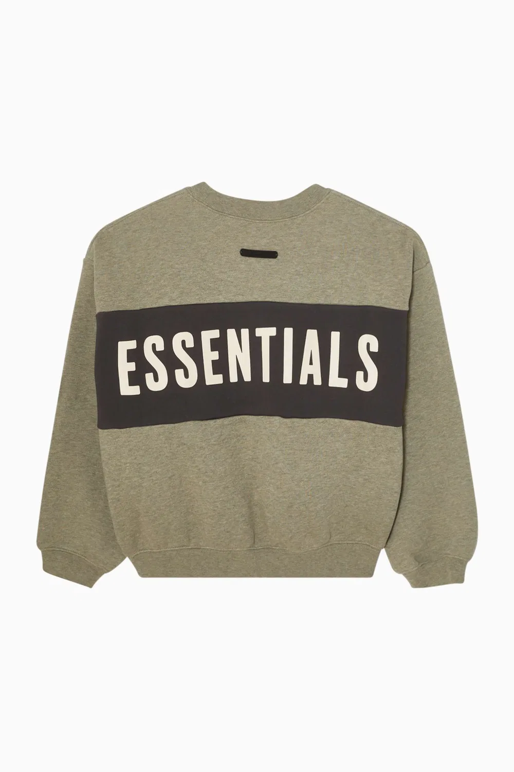 Свитшот укороченный с панелями Fear of God Essentials, зеленый — фото 2