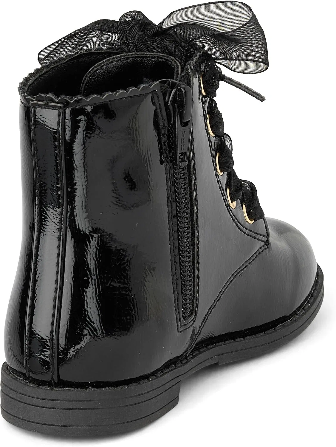 Детские ботинки на шнуровке для девочек Gymboree, Black — фото 4
