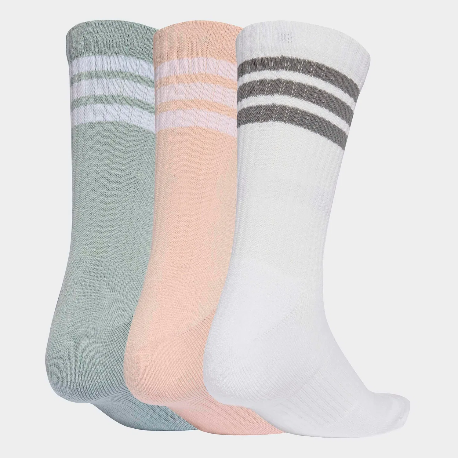 Женские носки с мягкой подкладкой 3-Streifen Adidas Performance, Blush Pink/White/Wonder Sage — фото 2