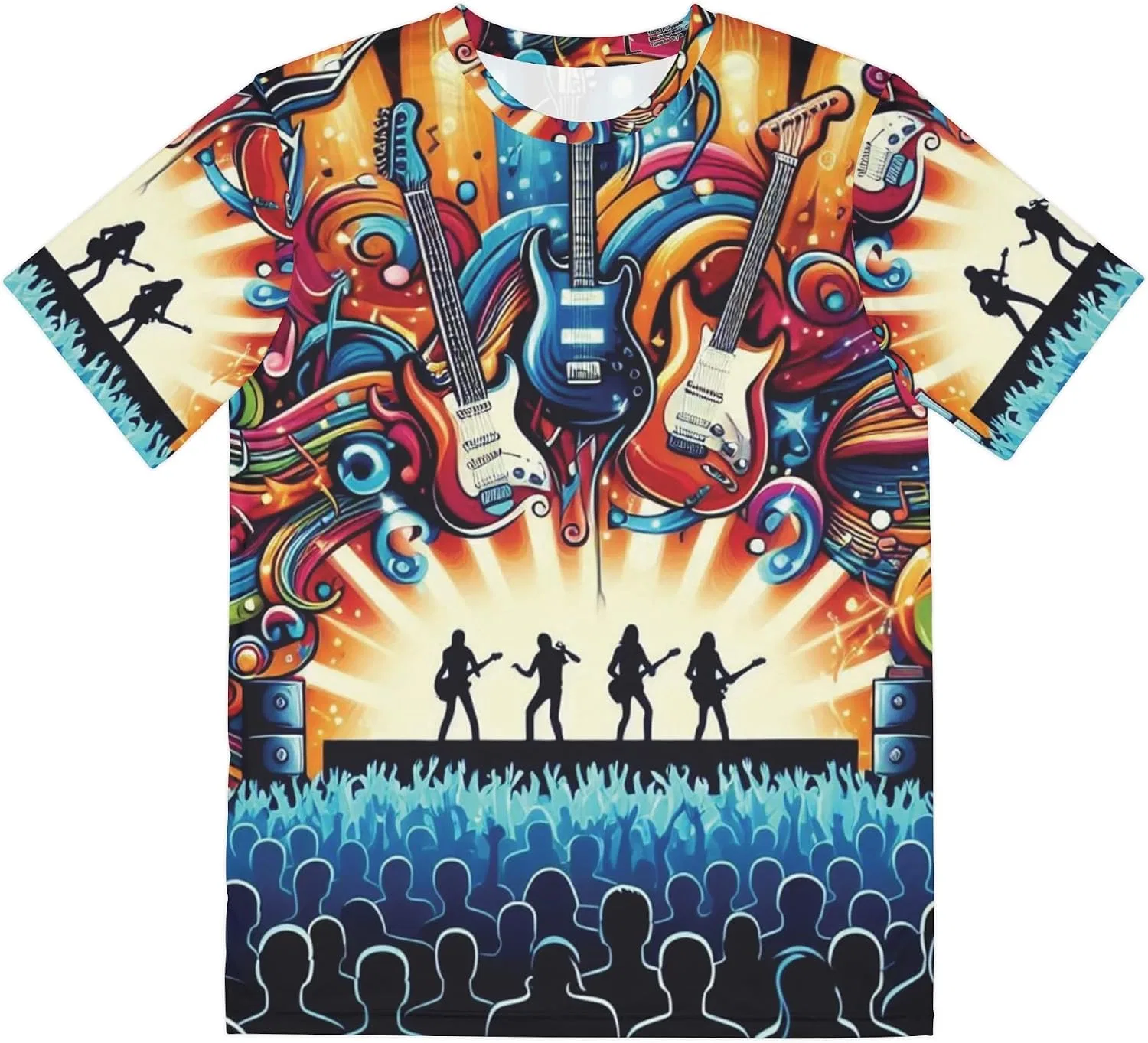 Мужская футболка с музыкальным принтом Generic, Multicolor