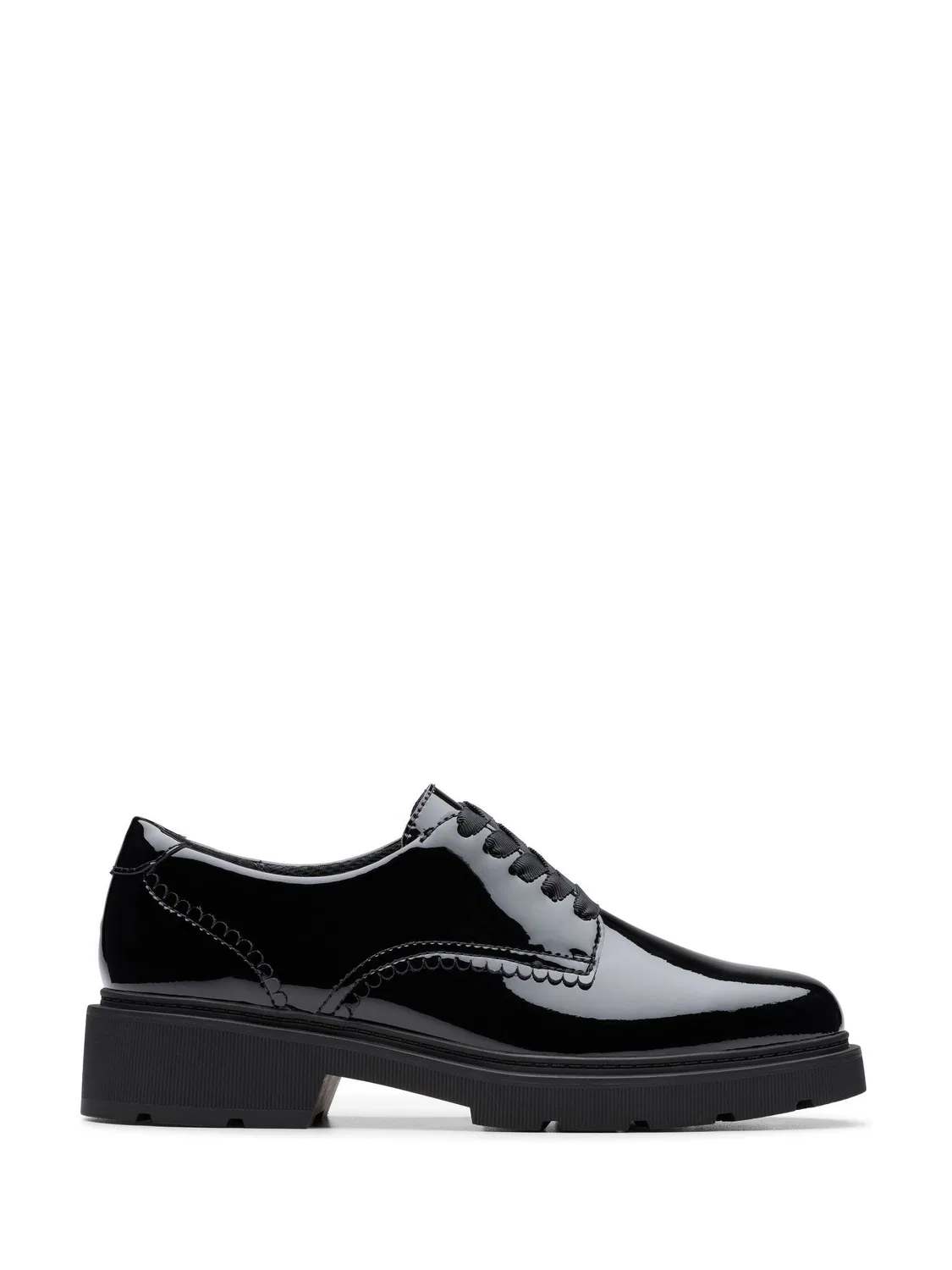 Туфли-оксфорды Eris Pure Clarks, черный лакированный