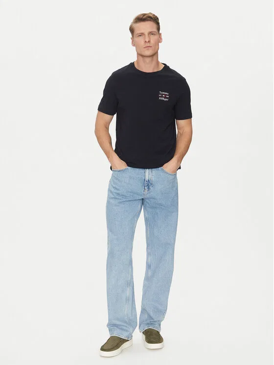 Футболка regular fit Stack Tommy Hilfiger, темно-синий — фото 2