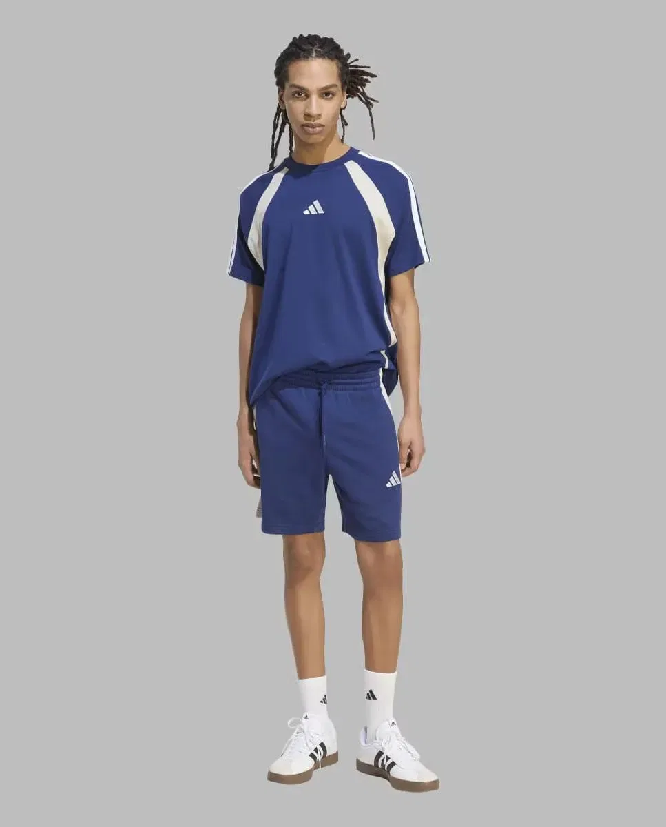 Мужские шорты с цветовыми блоками Essentials Seasonal adidas, Синий — фото 3