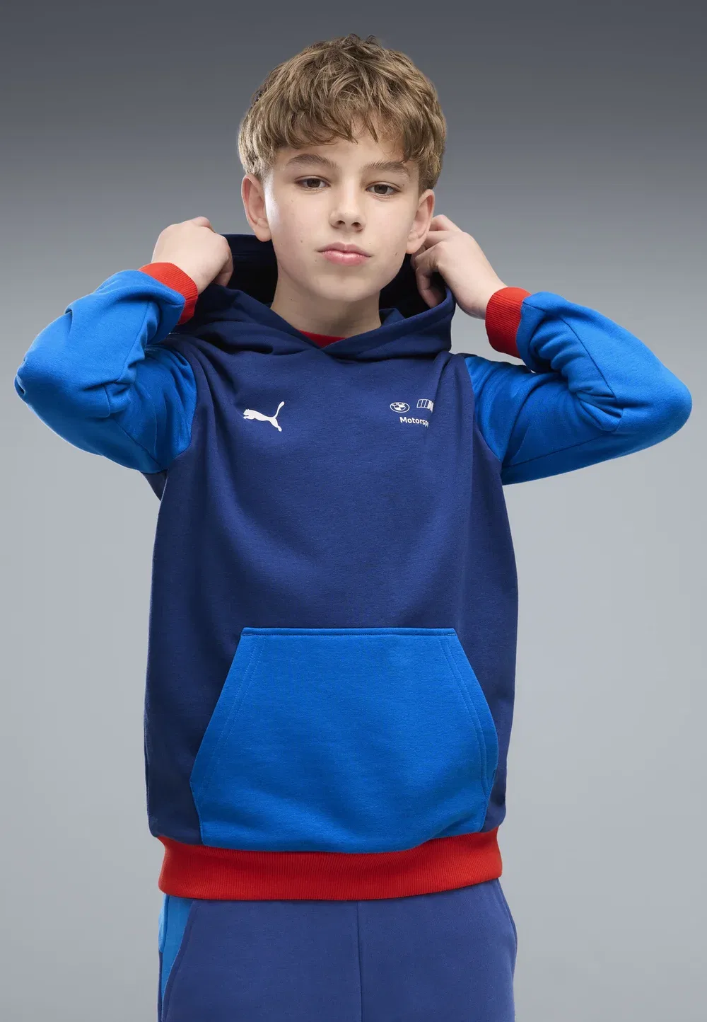Детская толстовка BMW MMS унисекс - худи Puma, Pro Blue-M Color — фото 2