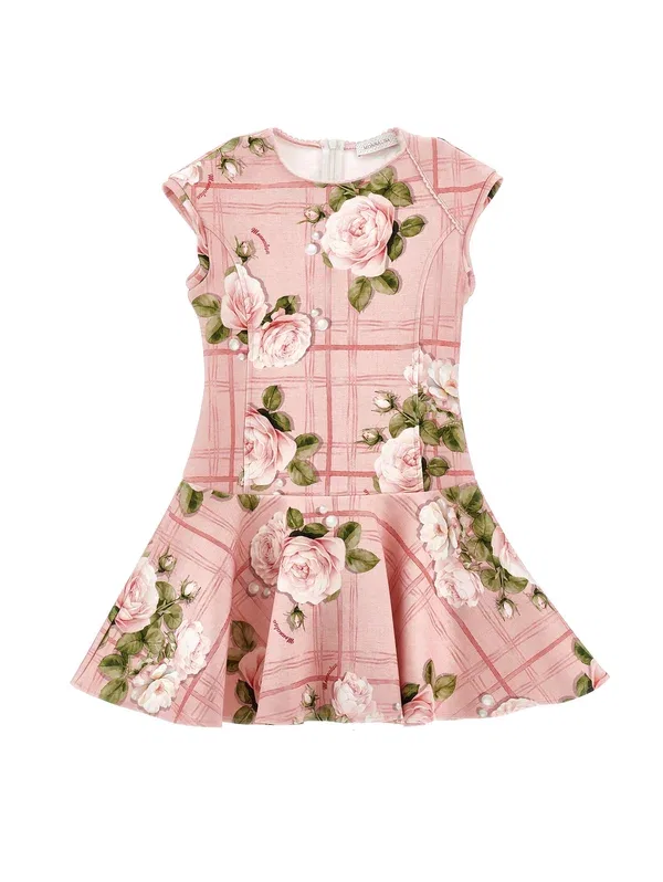 Платье коктейльное с цветочным принтом Cocktail dress Monnalisa, lotus