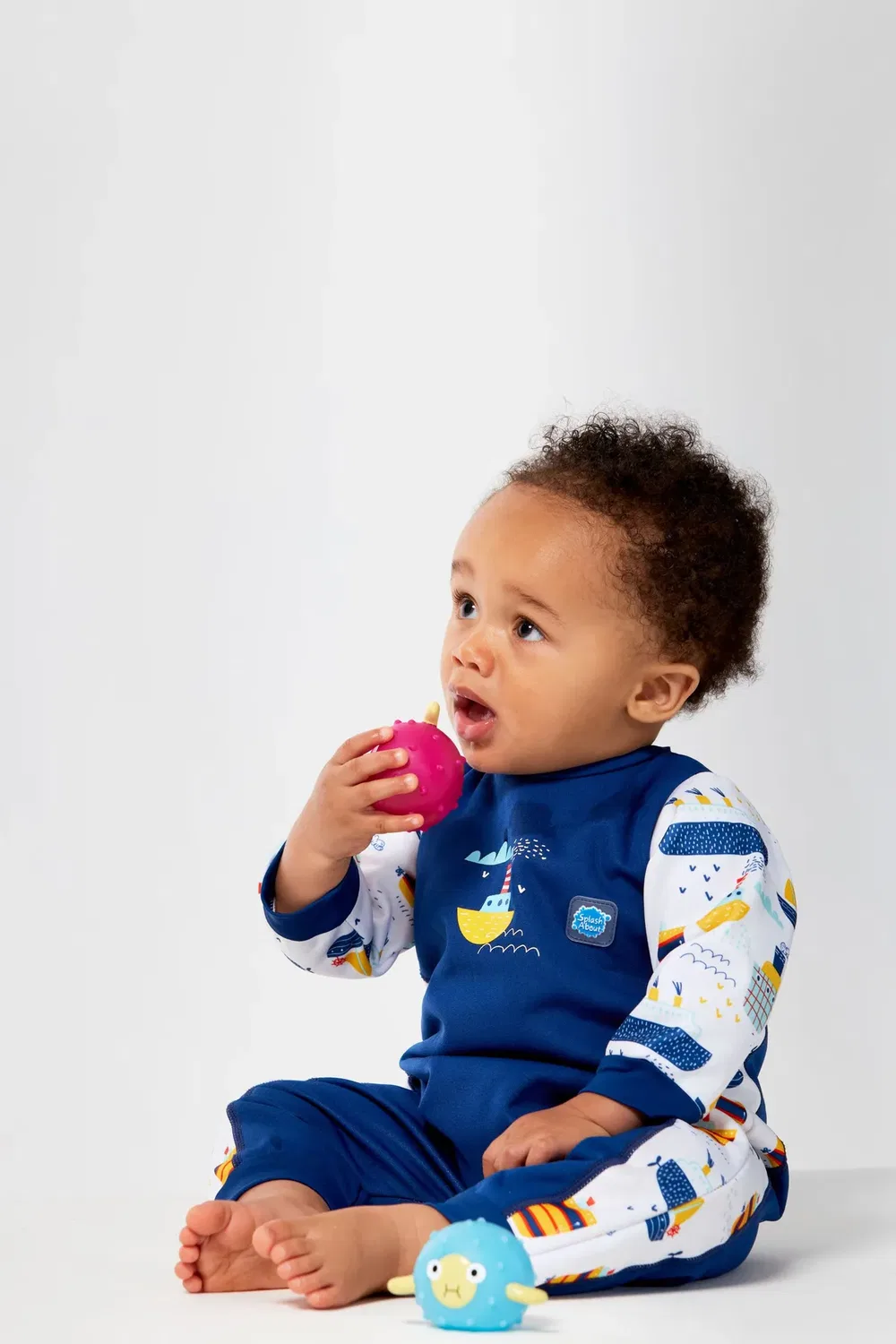 Детский гидрокостюм Warm in one baby wetsuit Tug Boats Splash About, Multi — фото 2