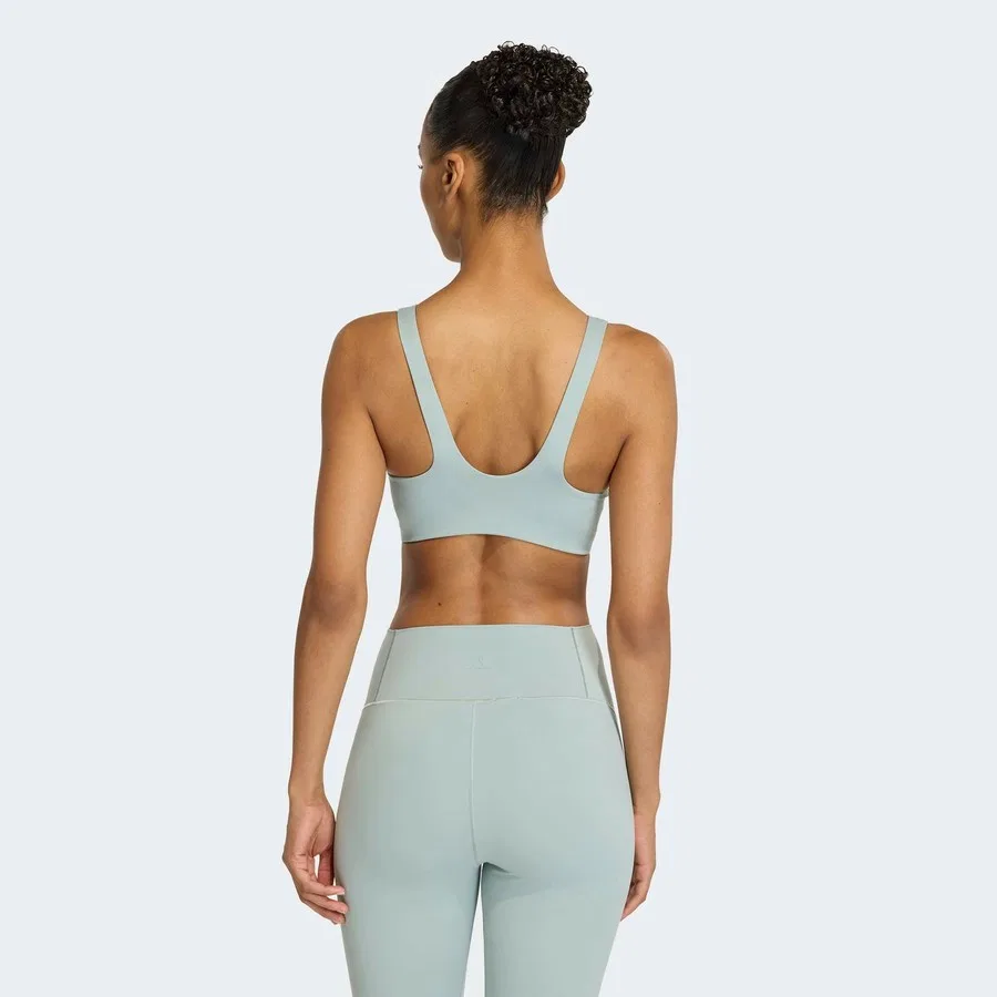Спортивный бюстгальтер All Me Luxe Medium Support adidas, Зеленый — фото 3