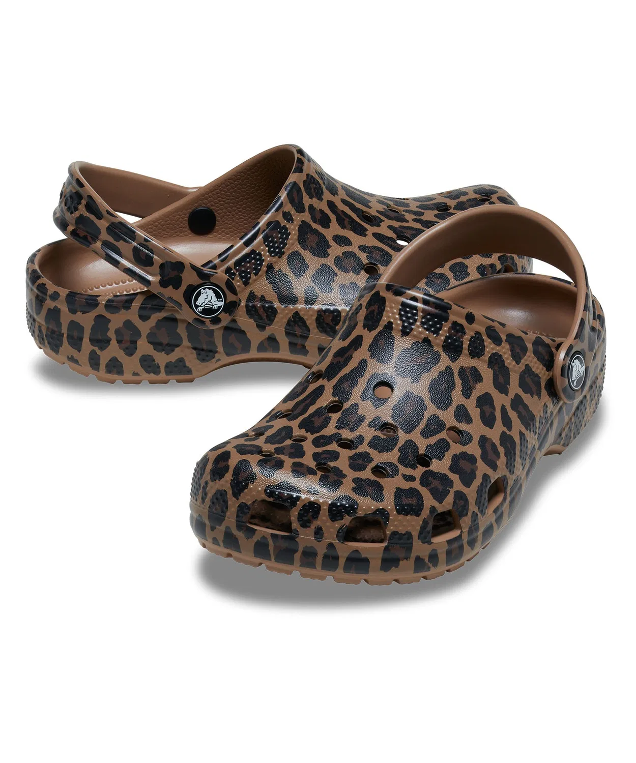 Детские сабо с леопардовым принтом Crocs Classic Animal Clog K, Leopard