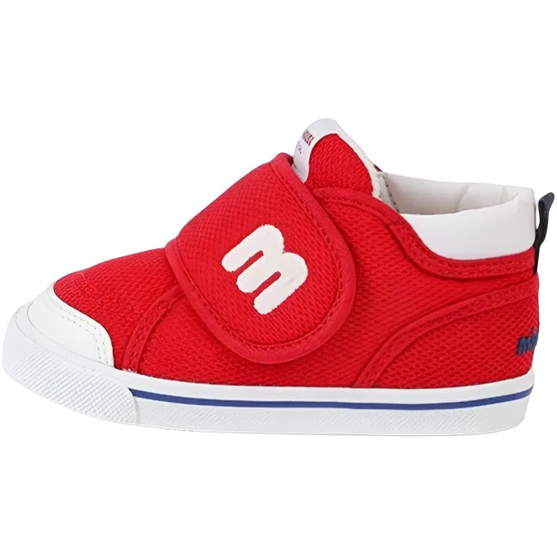 Детские ботинки для малышей на липучках из синтетической кожи, Toddler Shoes, MIKI HOUSE