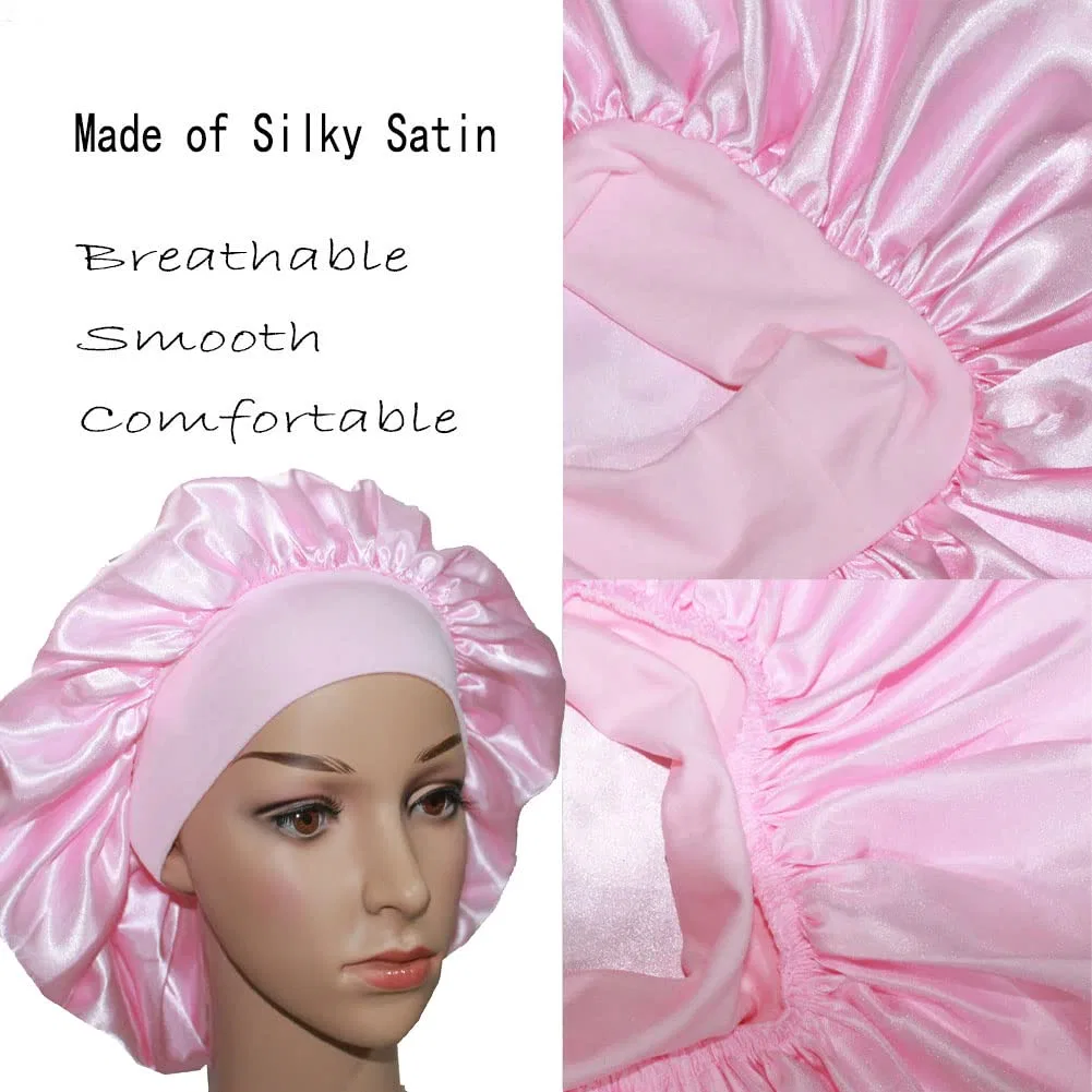 Шапочка для душа Satin Bonnet, VEYRNEIC, 1 шт, 36 см, Pink — фото 3