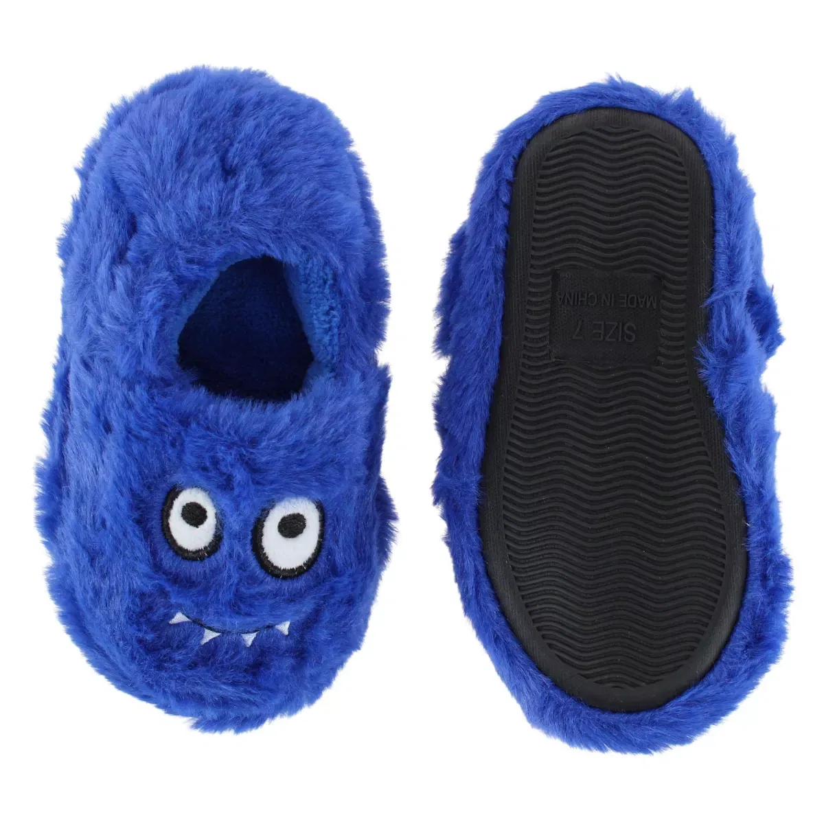Детские тапочки для мальчиков с принтом Monster Fuzzy CTM, Blue — фото 3