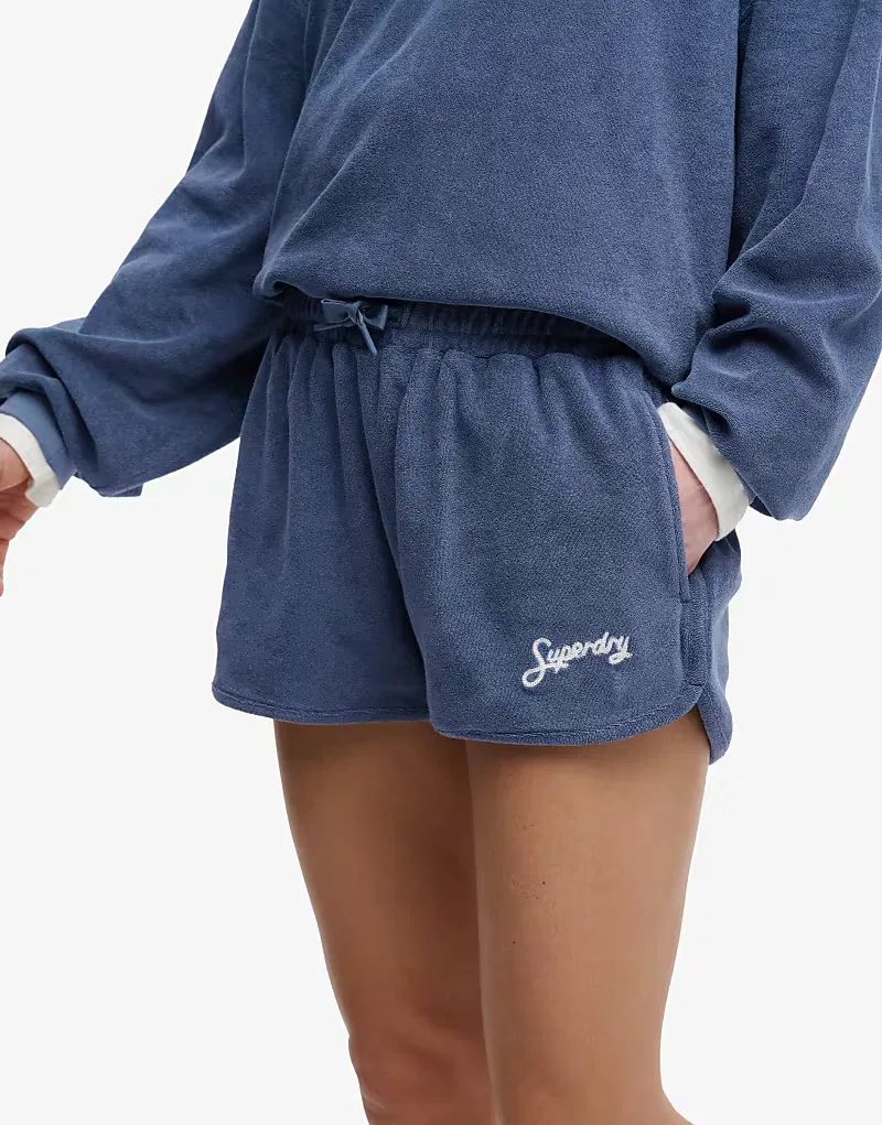 Махровые шорты Superdry Heritage индиго