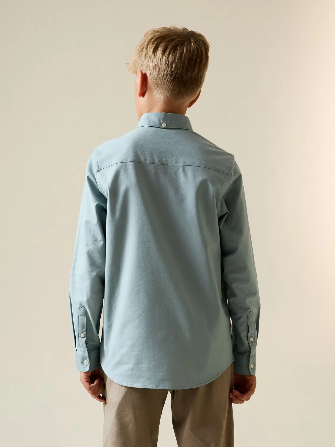 Оксфордская рубашка, зеленая, Single Oxford Shirt Next, Mineral Green — фото 3