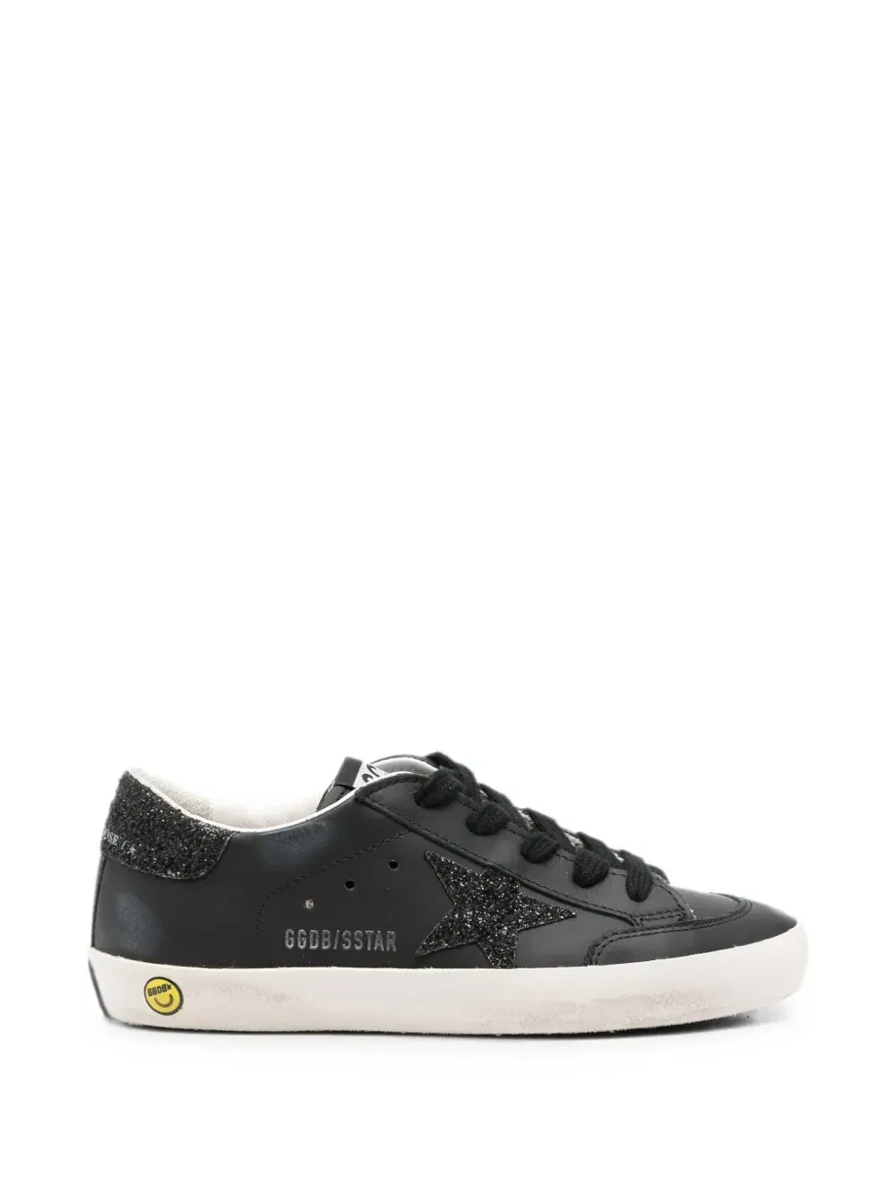Кроссовки Super-Star Penstar с блестящими деталями Golden Goose Kids, черный