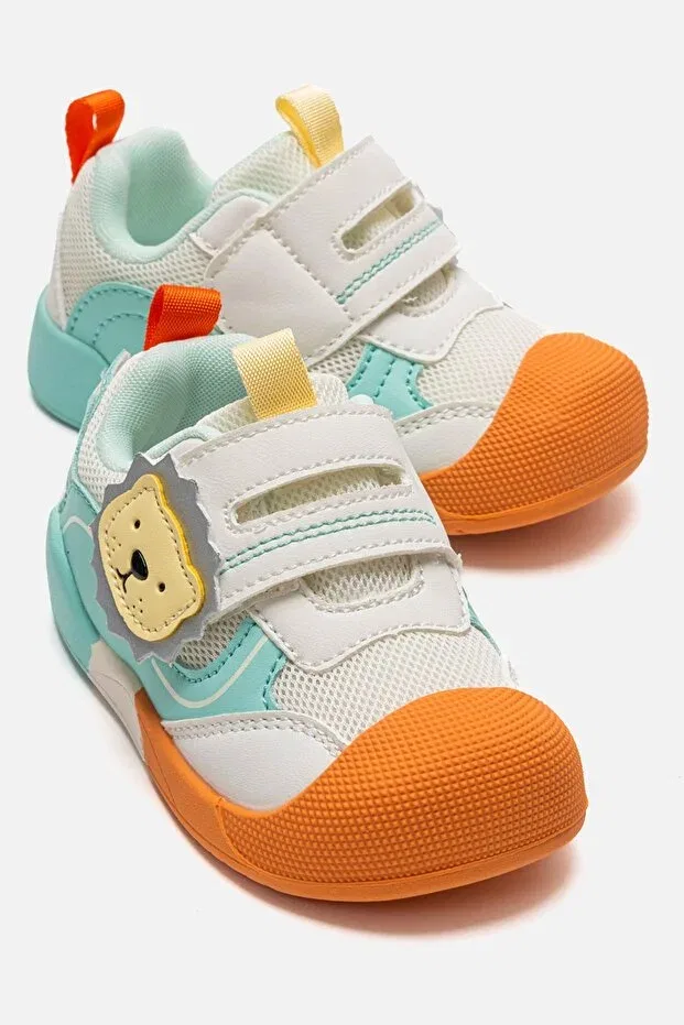 Детские повседневные кроссовки с графическим принтом Marco Kids, White-Orange