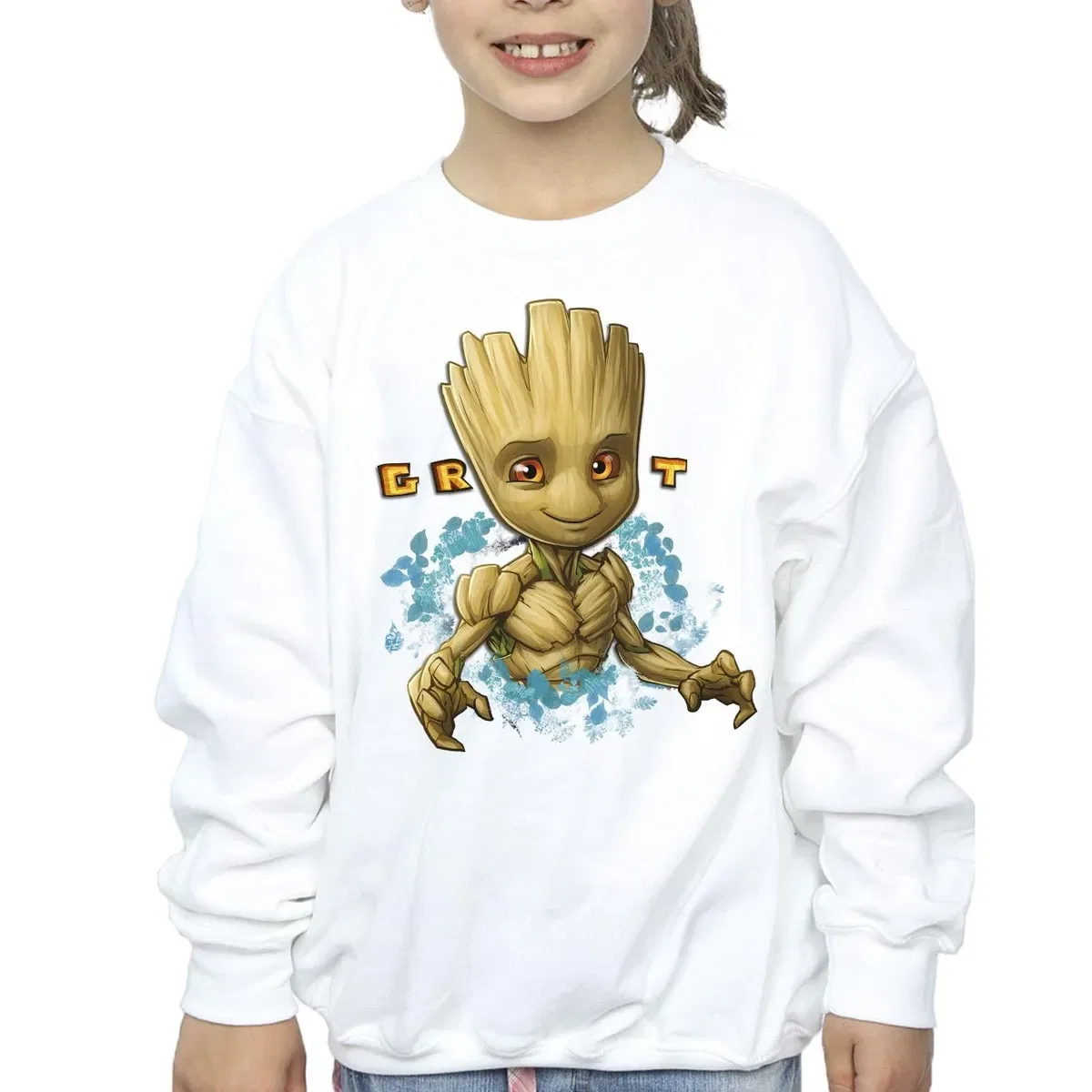 Свитшот с принтом Groot flowers Guardians Of The Galaxy, White — фото 3