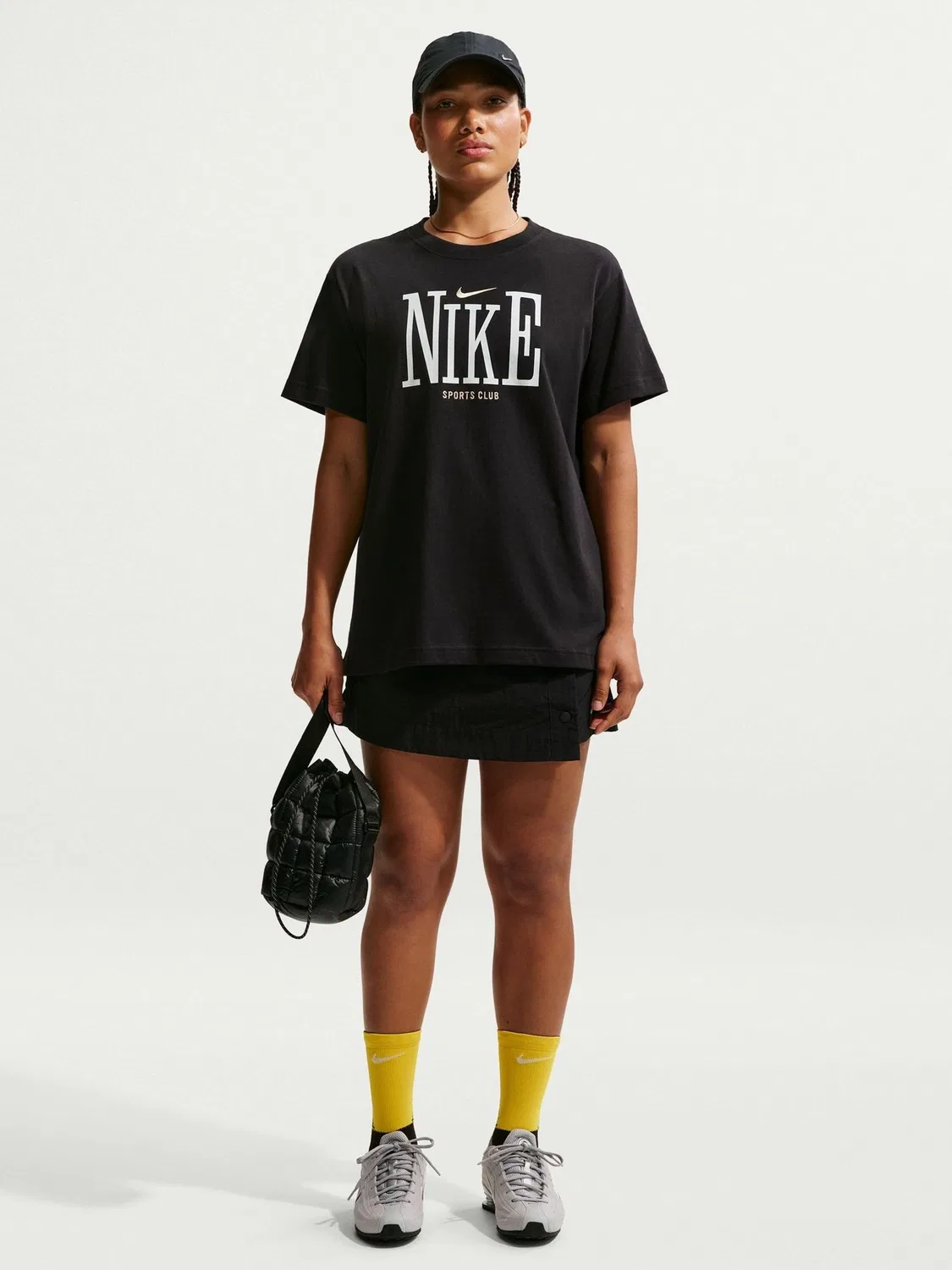 Футболка оверсайз Nike Black Logo Graphic, черный
