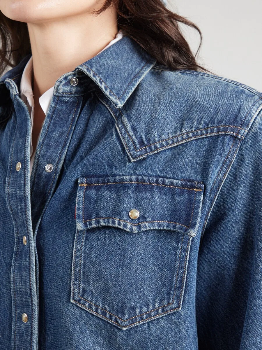 Куртка LEVI'S для межсезонья, синяя джинсовая — фото 3