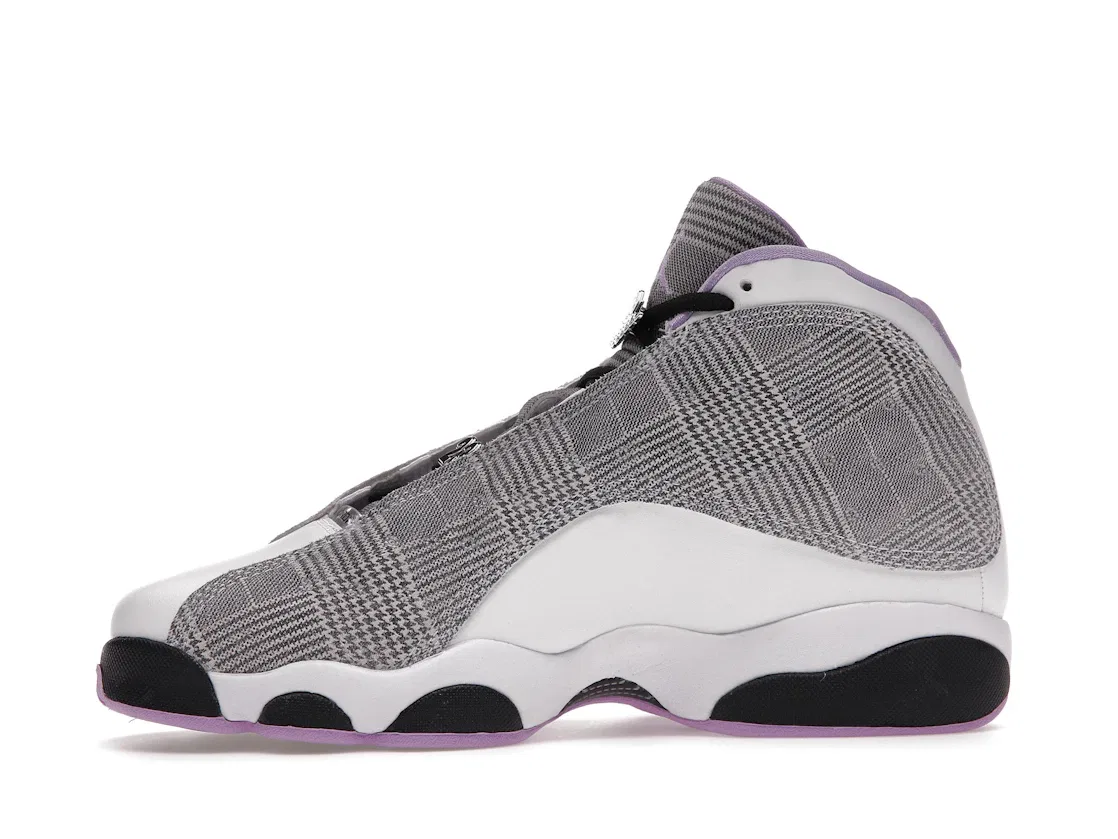Детские кроссовки Lifestyle с принтом Houndstooth Jordan 13 Retro Jordan, Black/Lilac-White — фото 3