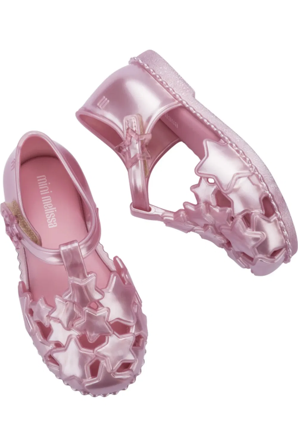 Сандалии детские с T-образным ремешком Starry Mini Melissa, Pearly Pink — фото 3