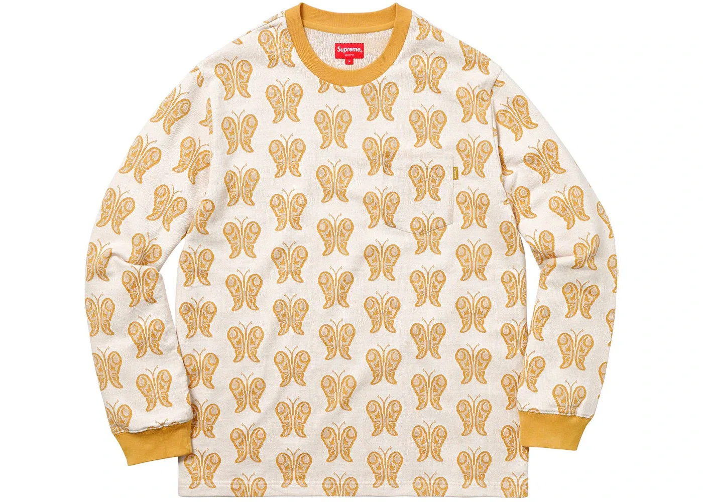 Мужская футболка Supreme Butterfly Jacquard Top, Gold