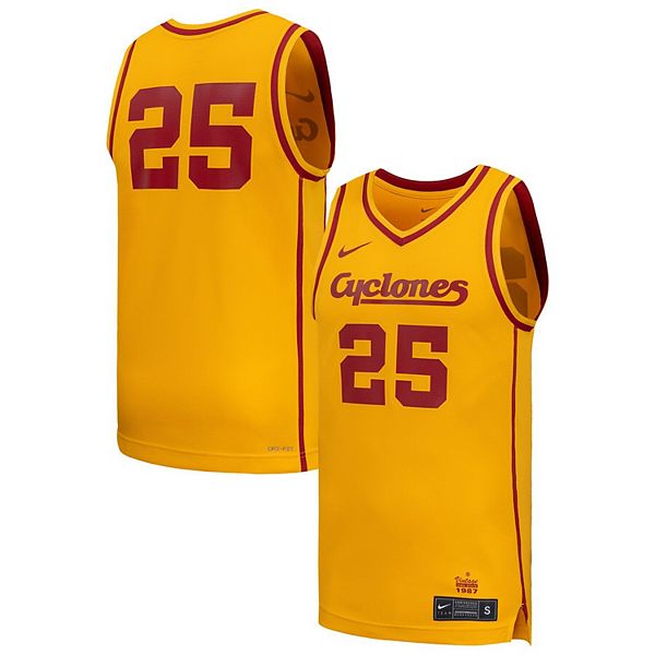 

Мужская баскетбольная форма Iowa State Cyclones #25 gold Nike