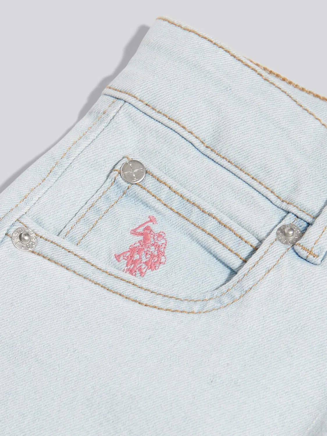 Джинсы широкие U.S. Polo Assn., синие — фото 3