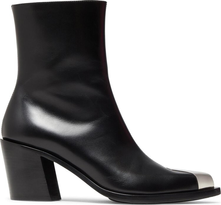 Ботинки Alexander McQueen Wmns Punk Boot Black Silver, черный