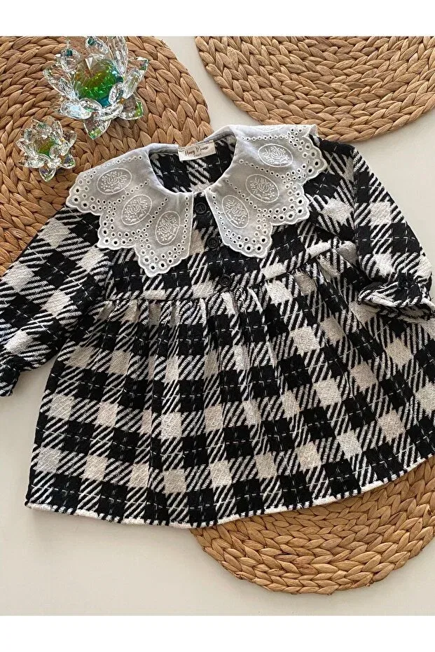 Детское платье для девочек с длинным рукавом Hmcraft, Black