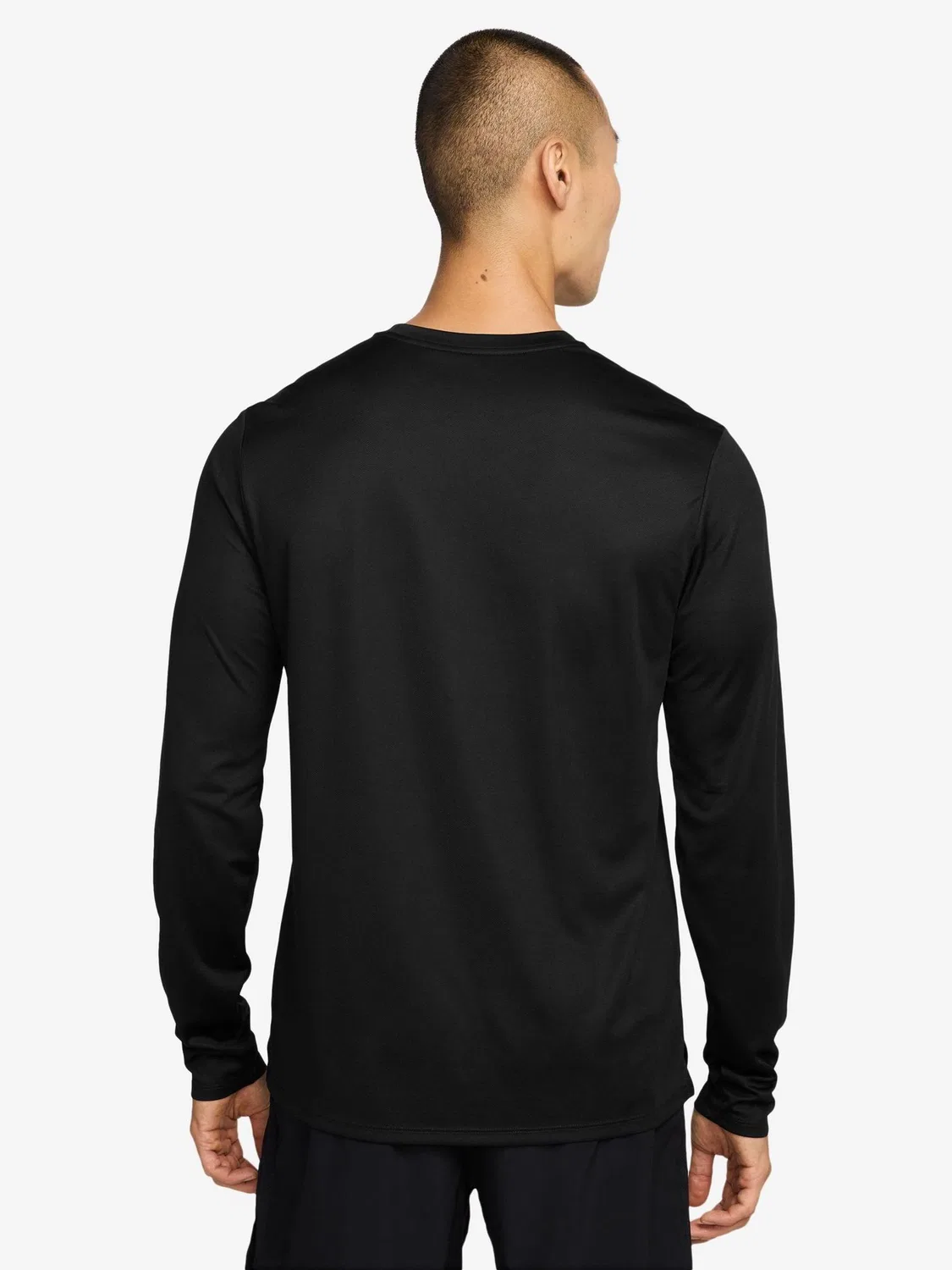 Футболка беговая Dri-FIT UV с длинным рукавом Nike, Black — фото 2