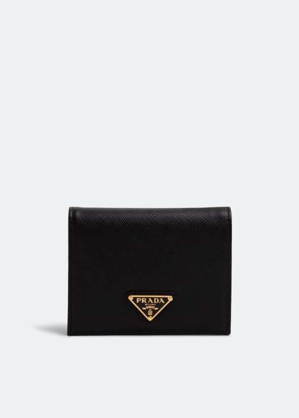 

Кошелек PRADA Small Saffiano leather wallet, черный
