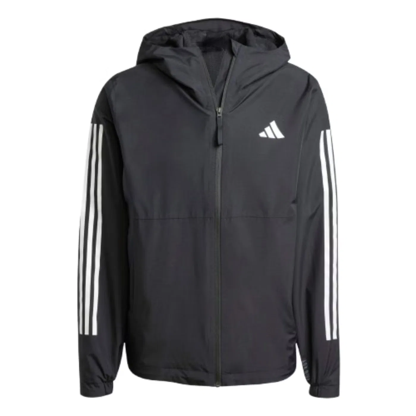 Куртка водоотталкивающая с капюшоном Essentials 3-Stripes Adidas, черный