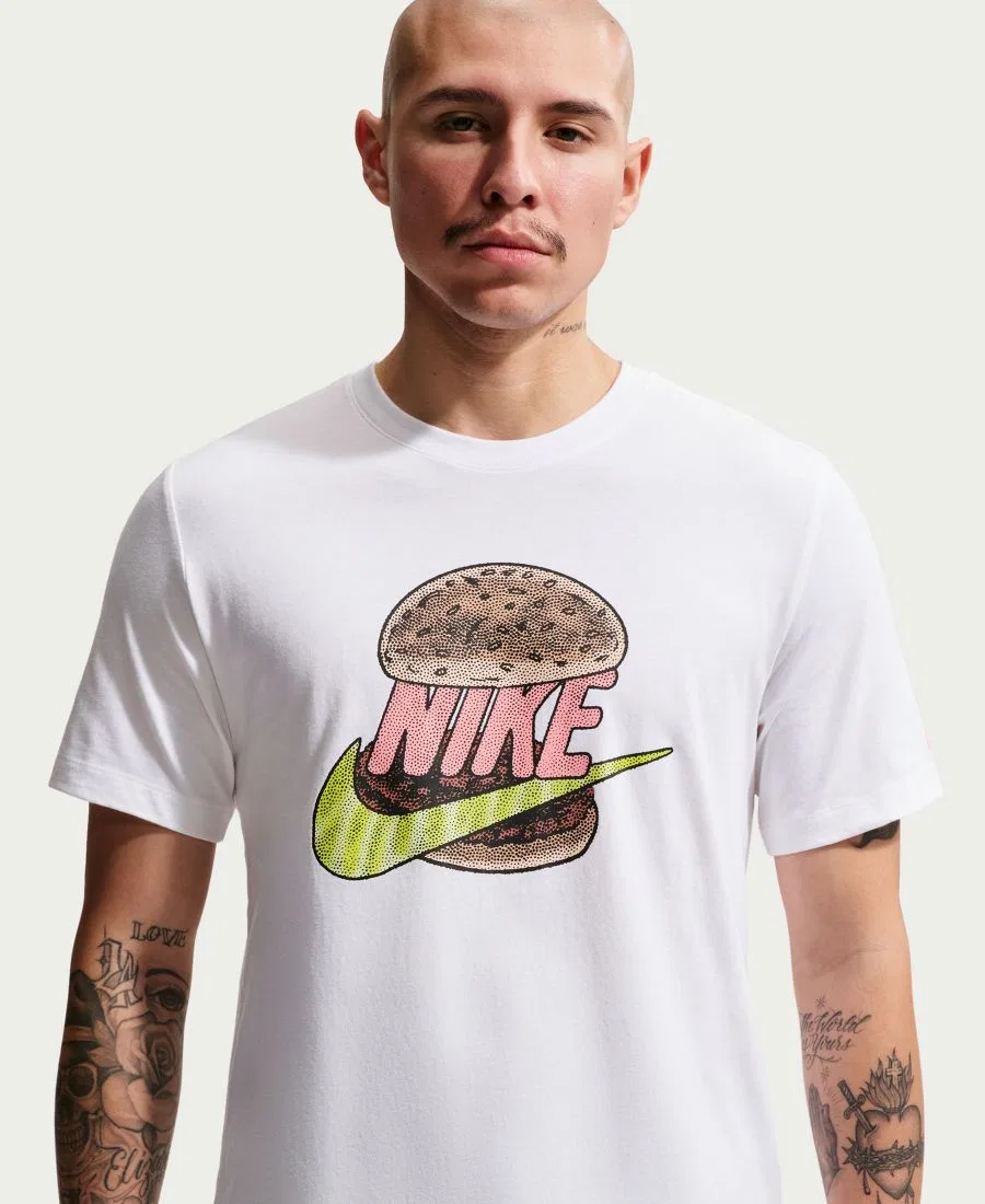 Футболка с принтом Burger Nike, White — фото 2