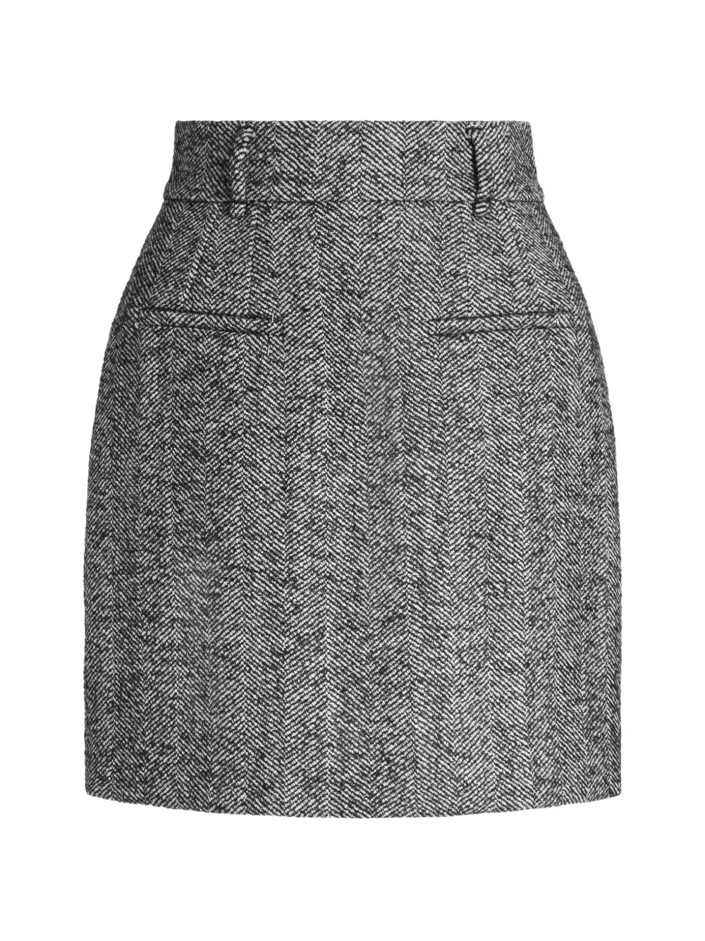 Мини-юбка из шерсти Dolce & Gabbana, серый