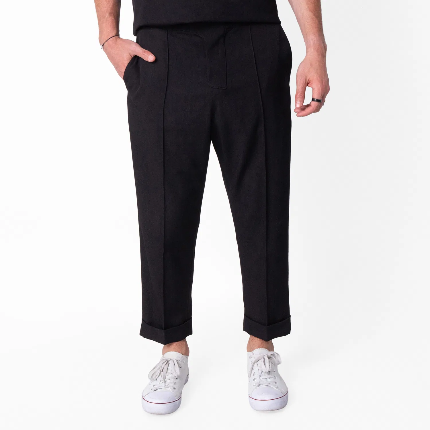 Брюки шерстяные свободного кроя Tailored Slouch Balmain, Noir
