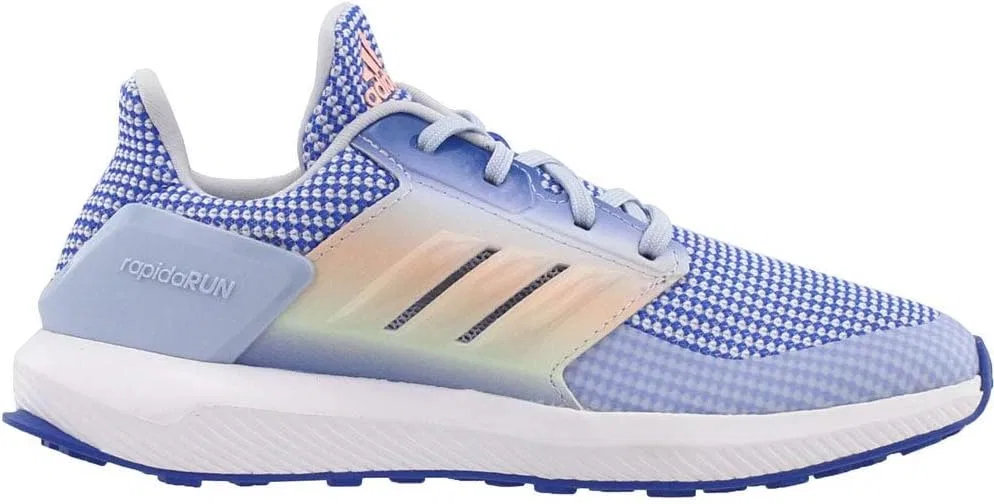 Детские кроссовки для мальчиков RapidaRun Knit adidas, Hi-Res Blue/Aero Blue/Aero Green — фото 3