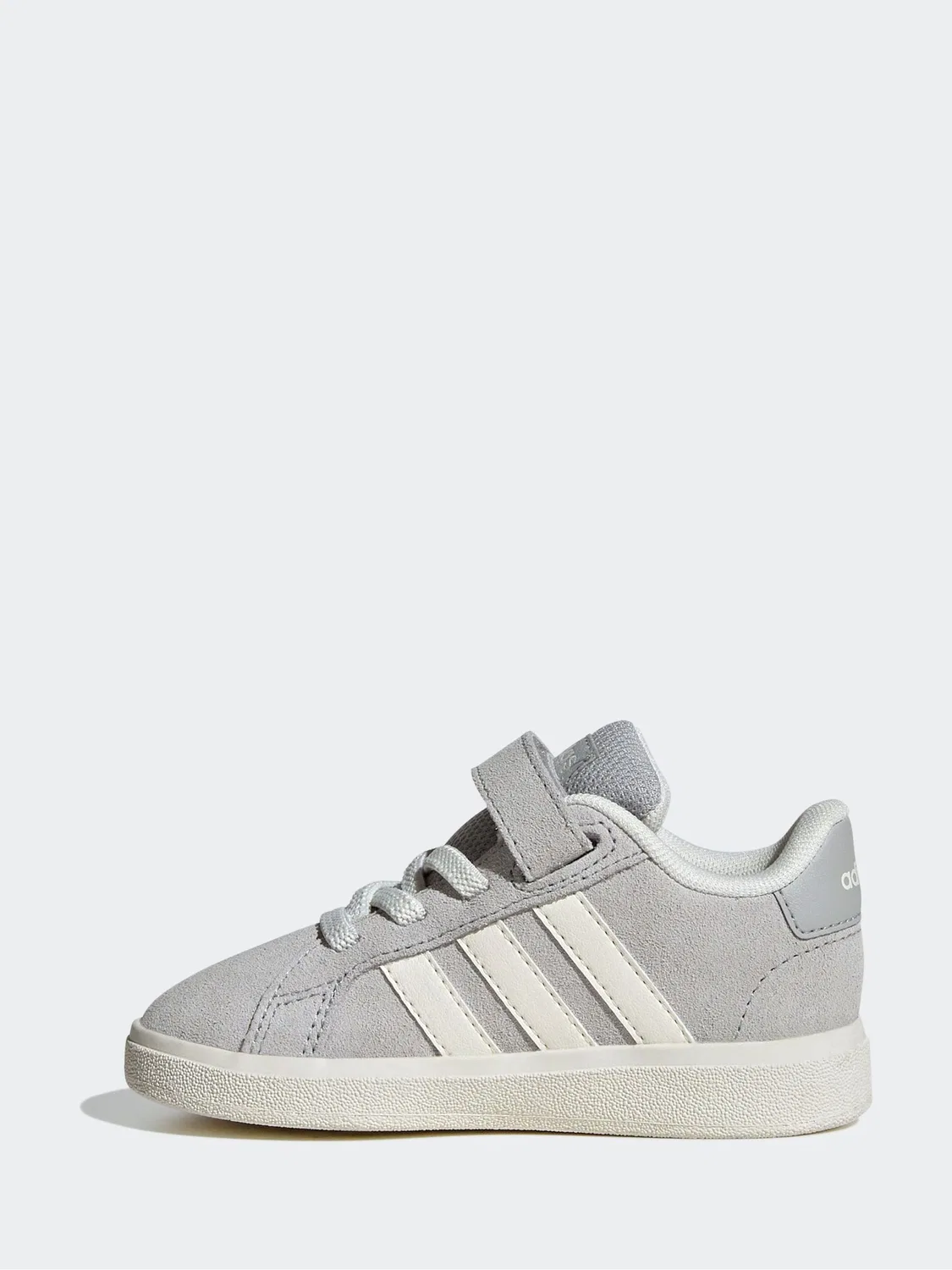 Кроссовки, эластичная шнуровка, Grand Court 2.0 adidas, серый — фото 2