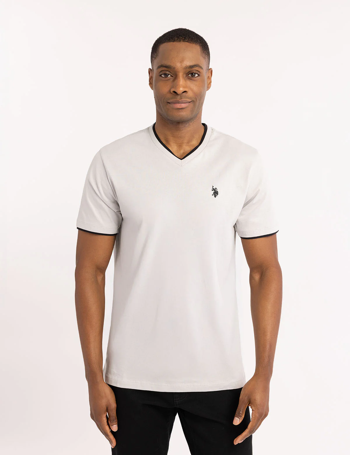 

Футболка U.S. Polo Assn Double V-neck, светло-серый