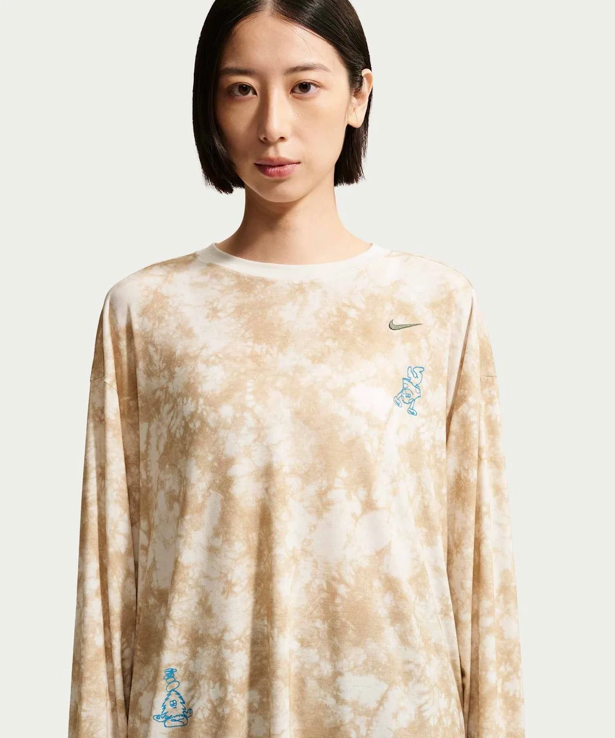 Женское лонгслив оверсайз с длинным рукавомNike Sportswear, British Khaki