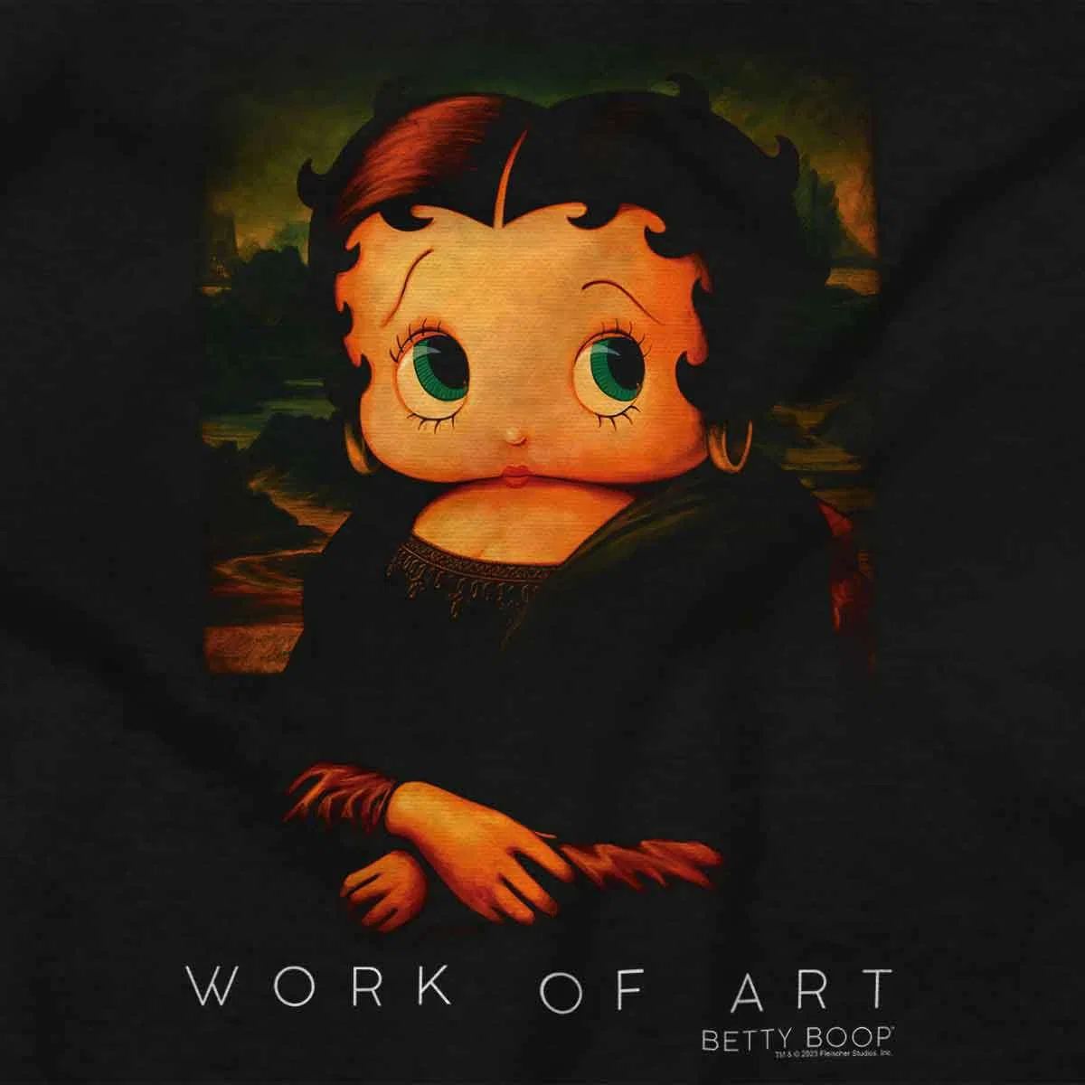 Детское боди-комбинезон с коротким рукавом Betty Boop Modern Art Mona Lisa Brisco Brands, Black — фото 2