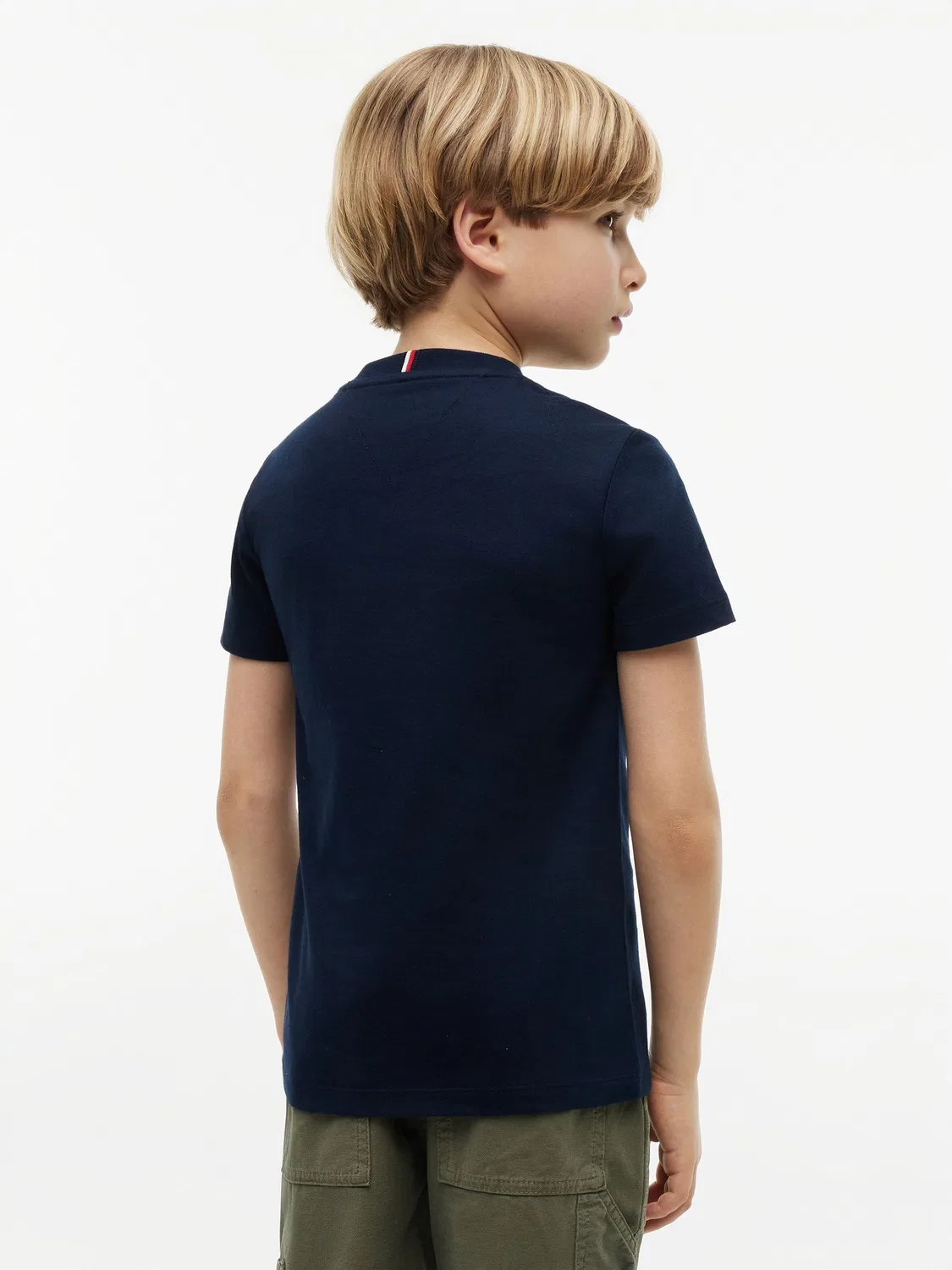 Футболка с логотипом Tommy Hilfiger, синяя — фото 2