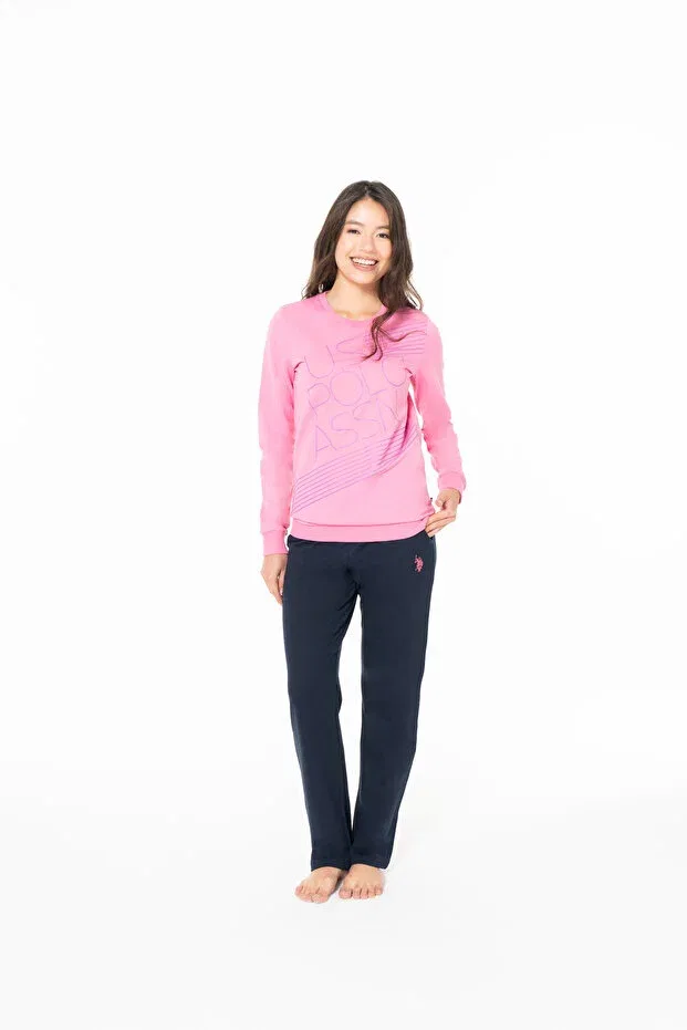 Женская пижама с длинным рукавом U.S. Polo Assn., Fuchsia