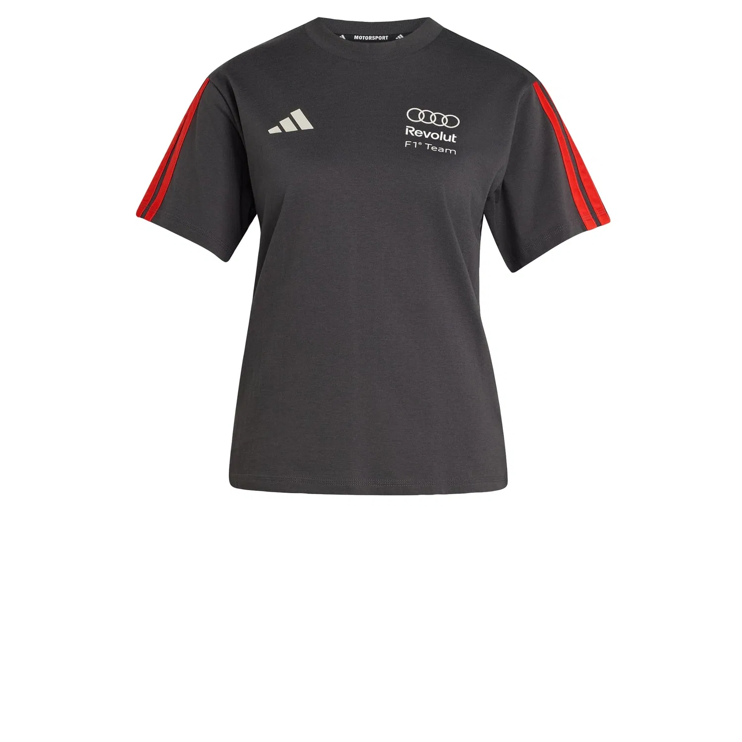 Женская футболка с принтом Audi Revolut F1 Team Dna adidas, Utility Black — фото 4
