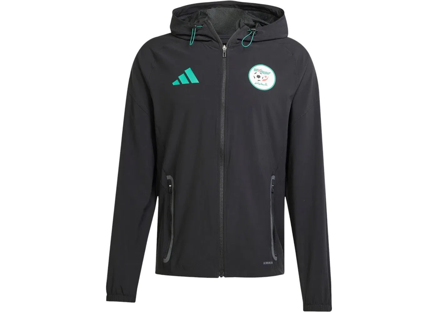 Мужская куртка из полиэстера Adidas Algeria Tiro 25 Competition Vis Tech Travel Jacket, Black
