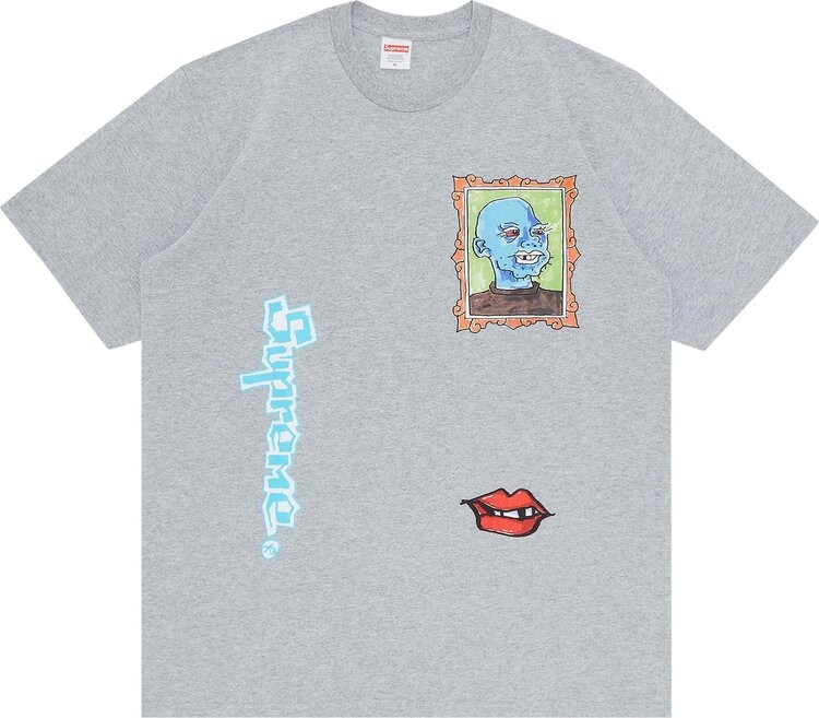 

Футболка Supreme Gonz Portrait Tee 'Heather Grey', серый